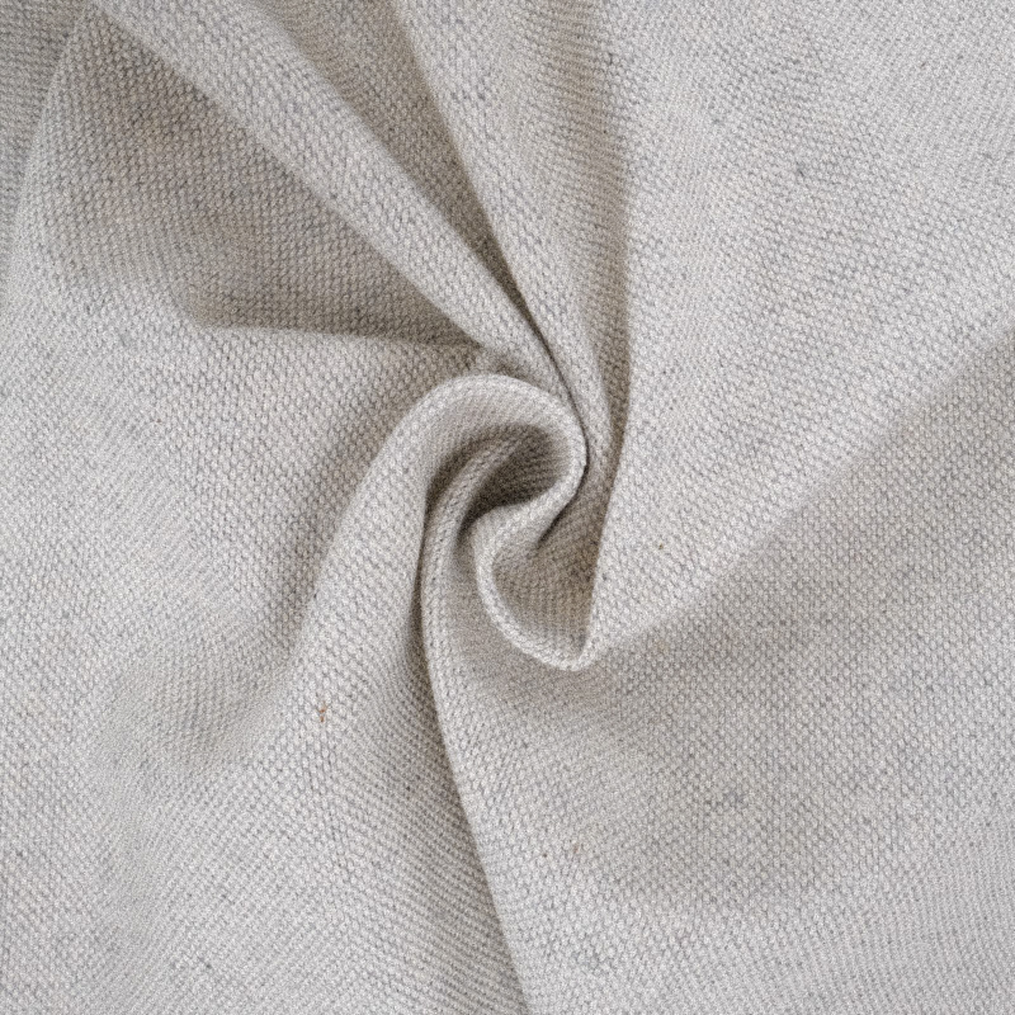 Toile Panama Effet Lin 140cm Gris - Maison Klem